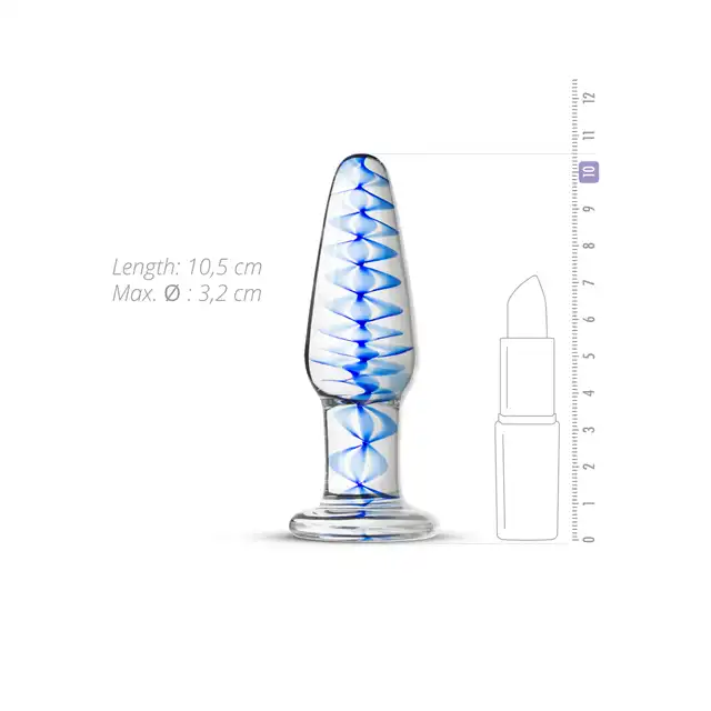 Gildo - Glass Buttplug No. 23. Szklana długa wtyczka analna ze zwężaną końcówką. 10,5 cm!