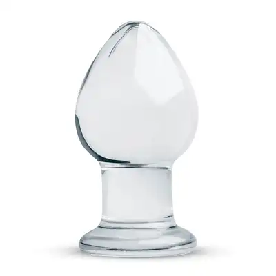 Gildo - Glass Buttplug No. 26. Gruba szklana wtyczka analna. Klasyczny kształt, 9 cm długości. 
