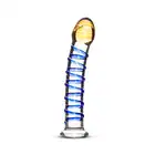 Gildo - Glass Dildo No. 1. Grube szklane dildo ze stymulującymi wypustkami. 
