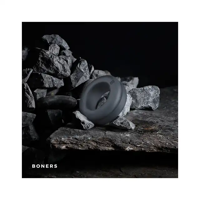 Boners - Ribbed Cock Ring. Podwójnie gruby, miękki ring. Przedłużona i wzmocniona erekcja.
