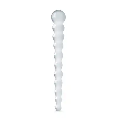 Gildo – Glass Dildo No. 20. Dwustronne szklane dildo z żebrowanym trzonem – precyzja i podwójna stymulacja
