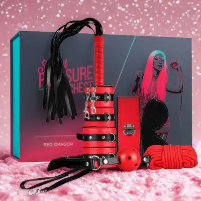 LoveBoxxx - Secret Pleasure Chest Red Dragon. Super zestaw luksusowych zabawek BDSM. 