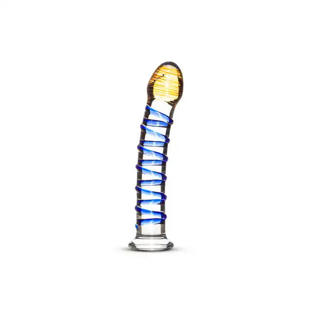 Gildo - Glass Dildo No. 1. Grube szklane dildo ze stymulującymi wypustkami. 