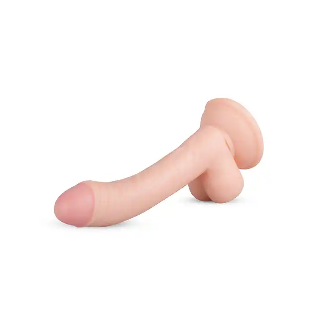 Real Feel - Vince Realistic Dildo. 19,5 cm, super giętki i idealny do szafki nocnej. 