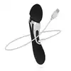 Sway Vibes - Wand Vibrator Black. Magiczna różdżka z ultra miękkiego, aksamitnego silikonu. Elegancki wzór. 