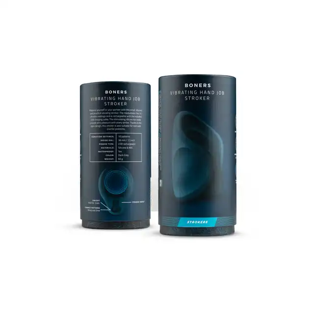 Boners - Vibrating Handjob Stroker. Wibrujący masturbator z mega przyjemnego dla skóry materiału. Realistyczne doznania. 