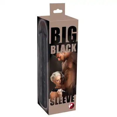 You2Toys - Big Black Sleeve. Realistyczna nakładka pogrubiająca na penisa, 22 cm długości 