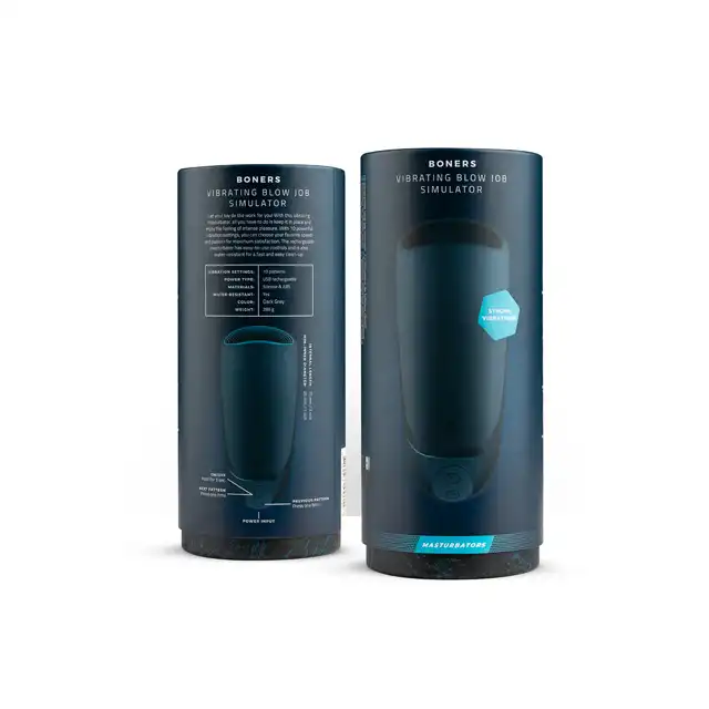 Boners - Vibrating Blow Job Stimulator. Wibrator dla mężczyzn, silne wibracje, delikatny silikon, 10 trybów masażu. 
