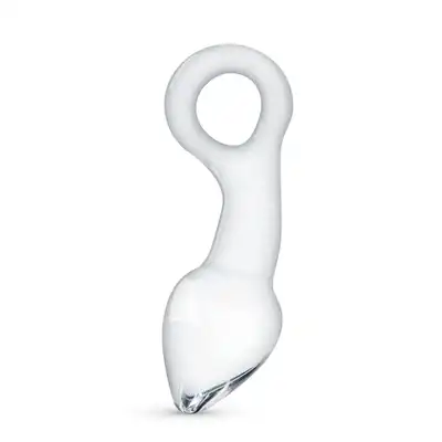 Gildo - Glass Prostate Plug No. 13. Szklany wygięty plug analny dodatkowo stymulujący prostatę. 