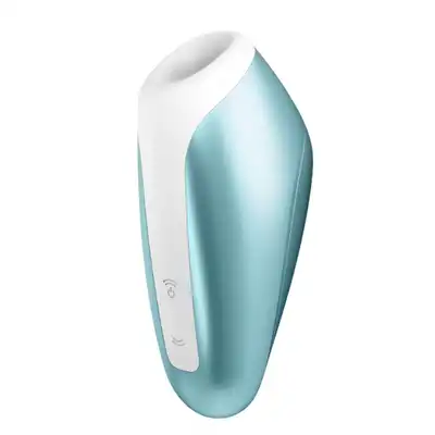 Satisfyer - Love Breeze Air Pulse Stymulator. Platynowo niebieski stymulator seksu oralnego. Soft touch, najlepsze stymulacja łechtaczki.