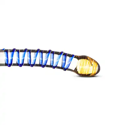 Gildo - Glass Dildo No. 1. Grube szklane dildo ze stymulującymi wypustkami. 