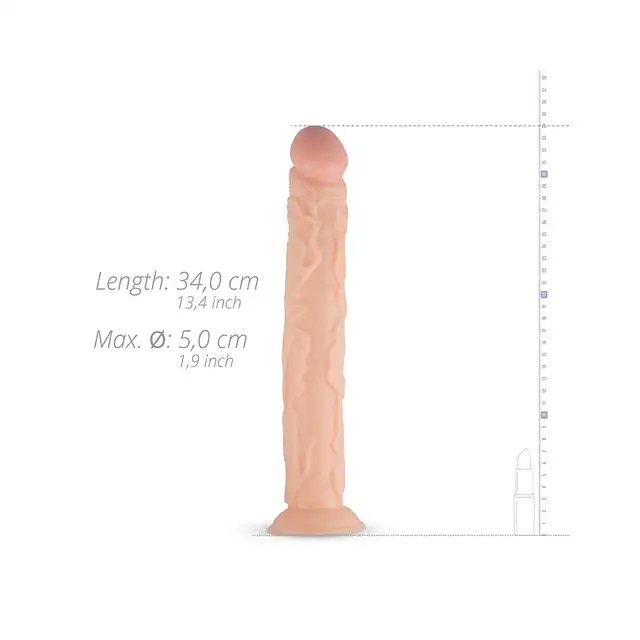 Real Feel - Shawn Realistic Dildo. Długie, realistyczne dildo 34 cm!
