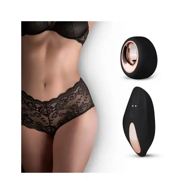 Pantyrebel - Vibrating BoyShort. Zdalnie sterowane wibrujące koronkowe szorty. Model 01