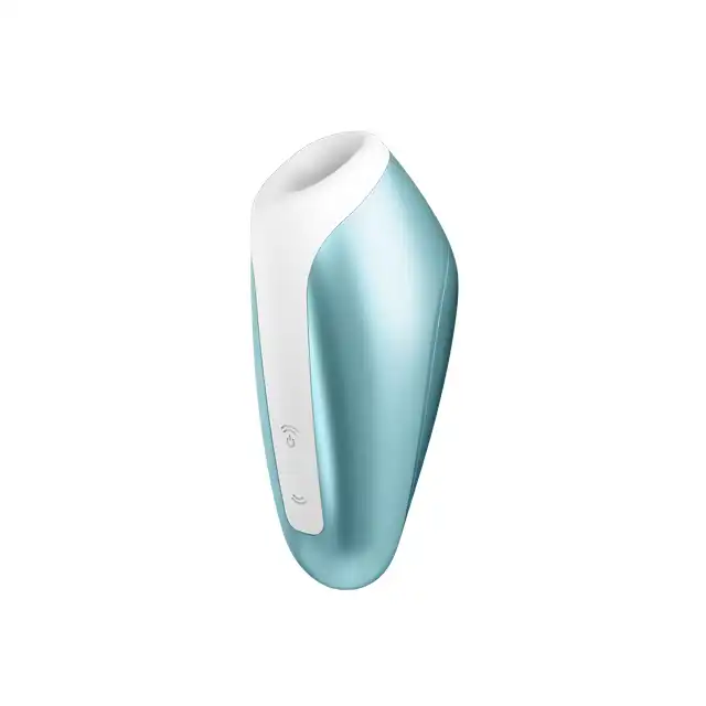 Satisfyer - Love Breeze Air Pulse Stymulator. Platynowo niebieski stymulator seksu oralnego. Soft touch, najlepsze stymulacja łechtaczki.