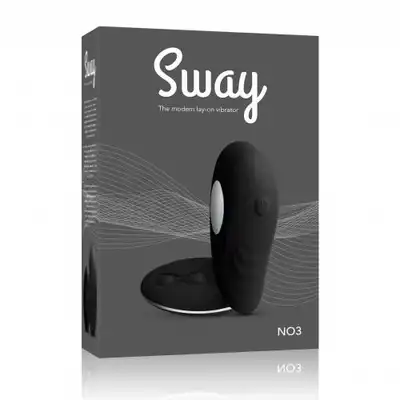 Sway Vibes - No. 3 Black. Stringi z wibratorem sterowanym na pilota. Mocny i dyskretny masażer. 