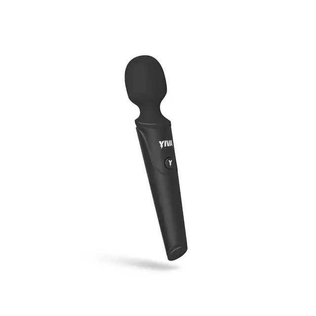 Yiva - Power Massager Black. Magiczna różdżka, klasyczny design i uniwersalny kolor.  