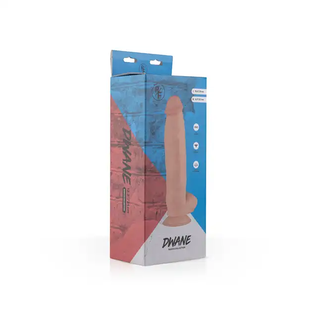 Real Feel - Dwayne Realistic Dildo. Grube, solidne 31cm dildo z przyssawką. Delikatne i realistyczne w dotyku. 