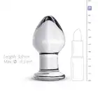Gildo - Glass Buttplug No. 26. Gruba szklana wtyczka analna. Klasyczny kształt, 9 cm długości. 