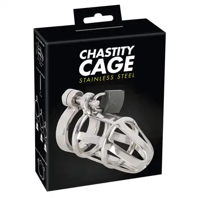 You2Toys - Chasity Cage Stinless Steel - metalowa klatka na penisa, całkowita kontrola 