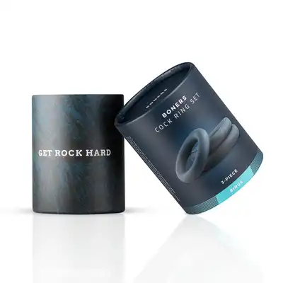 Boners - 3-Piece Cock Ring Set. Zestaw 3 ringów erekcyjnych. Ultra elastyczne i solidne. 