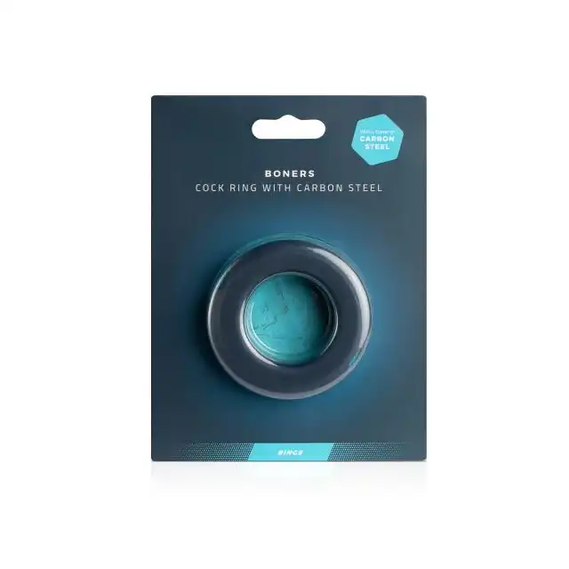 Boners - Cock Ring with Carbon Steel. Gruby, duży ring erekcyjny ze stalowym rdzeniem dla wzmocnienia i regulacji. 
