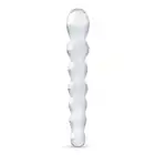 Gildo - Glass Dildo No. 19. Dwustronne, szklane dildo o specjalnej żebrowatej strukturze, 20 cm.