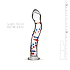 Gildo – Glass Dildo No. 3. Szklane dildo o falistym kształcie z kolorowymi detalami