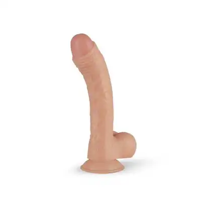 Real Feel - Vince Realistic Dildo. 19,5 cm, super giętki i idealny do szafki nocnej. 