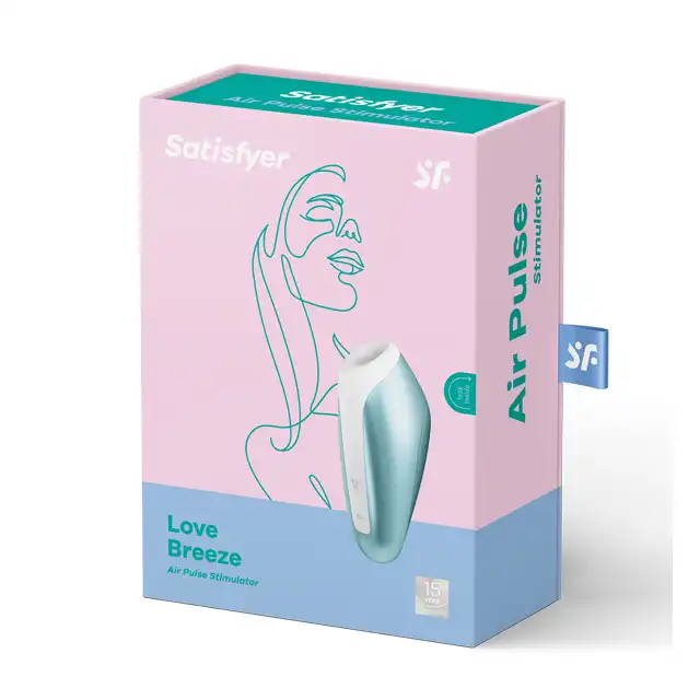 Satisfyer - Love Breeze Air Pulse Stymulator. Platynowo niebieski stymulator seksu oralnego. Soft touch, najlepsze stymulacja łechtaczki.
