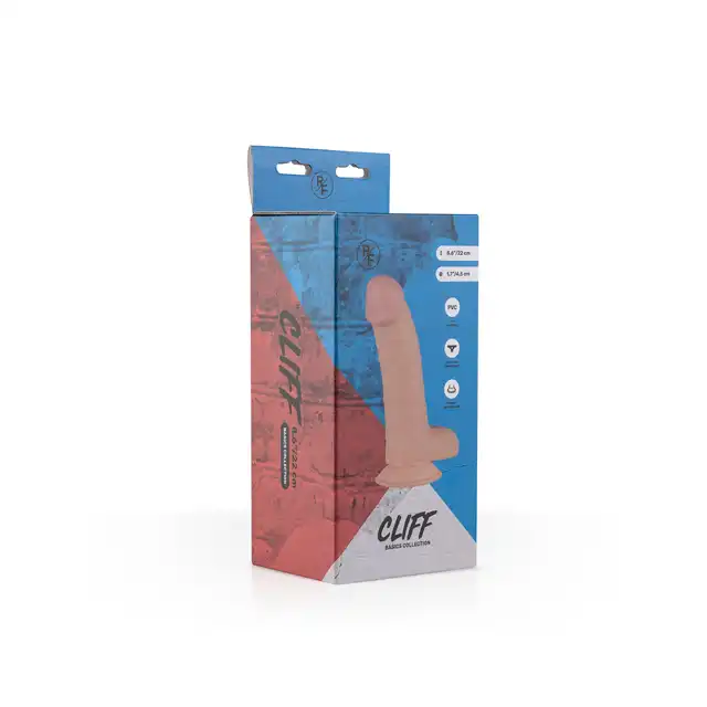 Real Feel - Cliff Realistic Dildo. 20 cm, realistyczne dildo z przyssawką.