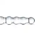 Gildo - Glass Dildo No. 19. Dwustronne, szklane dildo o specjalnej żebrowatej strukturze, 20 cm.