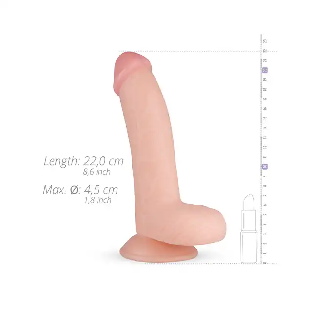 Real Feel - Cliff Realistic Dildo. 20 cm, realistyczne dildo z przyssawką.