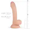 Real Feel - Vince Realistic Dildo. 19,5 cm, super giętki i idealny do szafki nocnej. 