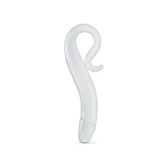 Gildo - Glass Dildo No. 14. Specjalnie zagięte szklane dildo dla wzmocnienia doznań podczas penetracji. 18 cm długości. 