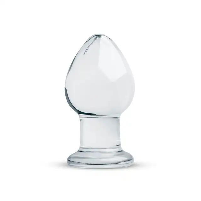 Gildo - Glass Buttplug No. 26. Gruba szklana wtyczka analna. Klasyczny kształt, 9 cm długości. 