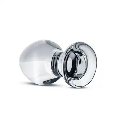 Gildo - Glass Buttplug No. 26. Gruba szklana wtyczka analna. Klasyczny kształt, 9 cm długości. 