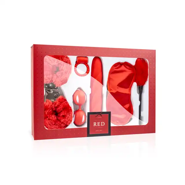 LoveBoxxx - I Love Red Couples Box. Zestaw zabawek rozpalających do czerwoności! Idealny dla początkujących par. 