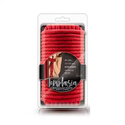 Wiązania-TEMPTASIA BONDAGE ROPE 32FT RED
