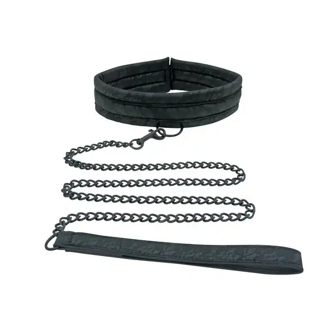 Sportsheets - Lace Collar and Leash. Elegancka obroża i smycz z koronkowym motywem. Solidne wykonanie, niepowtarzalny wzór.