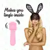 FeelzToys - Mister Bunny Massage Vibrator with 2 Caps. Pink. Silikonowy króliczek, 10 programów, 2 nakładki. Absolutnie wspaniały!