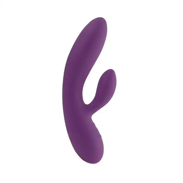 FeelzToys - Lea Rabbit Vibrator Purple. Cichy, przyjemny w dotyku wibrator z króliczkiem, wyprofilowany do stymulacji punktu G. 