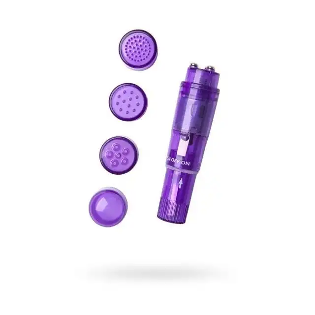 Erotist - Mini Vibrator 11cm. Super mini wibrator z wymiennymi końcówkami do stymulacji łechtaczki!