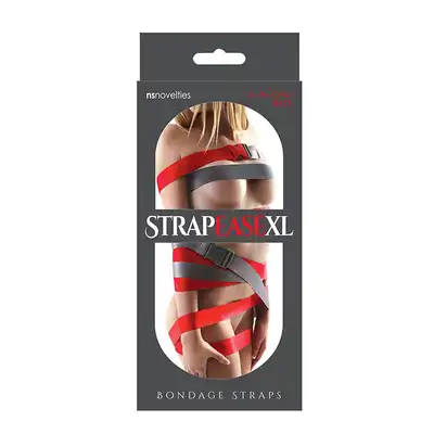 Wiązania-STRAPEASE XL BONDAGE STRAPS 244 CM RED