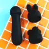 FeelzToys - Mister Bunny Massage Vibrator with 2 Caps. Black. Silikonowy króliczek, 10 programów, 2 nakładki. Absolutnie wspaniały!