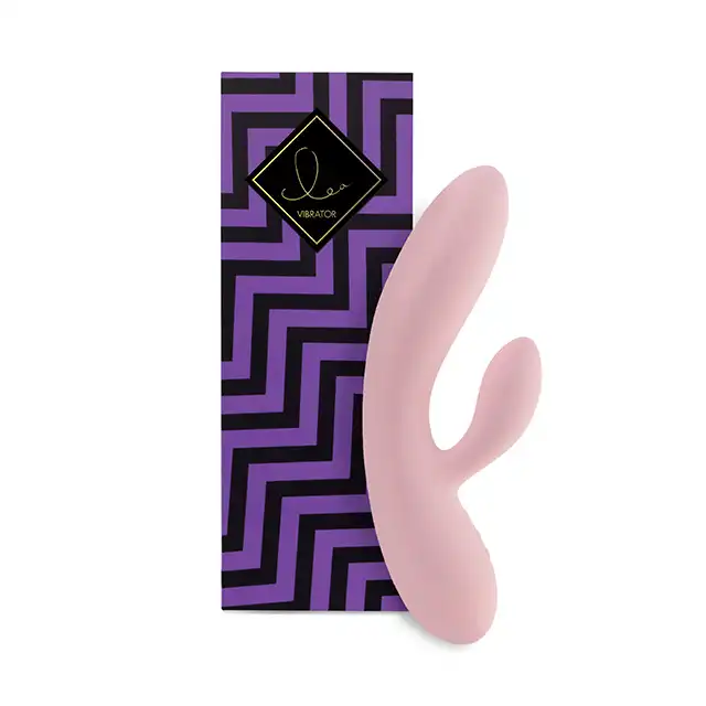 FeelzToys - Lea Rabbit Vibrator Soft Pink. Cichy, przyjemny w dotyku wibrator z króliczkiem, wyprofilowany do stymulacji punktu G. 