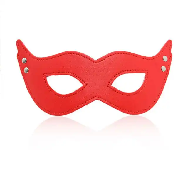 Toyz 4 Lovers - Opened Eye Mask. Czerwona maska z ekoskóry! Świetnie dopasowana do twarzy. 
