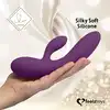 FeelzToys - Lea Rabbit Vibrator Purple. Cichy, przyjemny w dotyku wibrator z króliczkiem, wyprofilowany do stymulacji punktu G. 