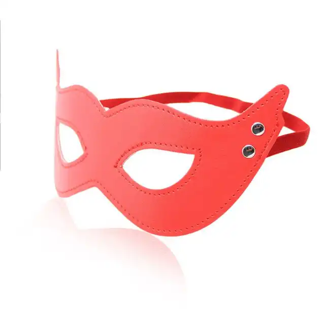 Toyz 4 Lovers - Opened Eye Mask. Czerwona maska z ekoskóry! Świetnie dopasowana do twarzy. 