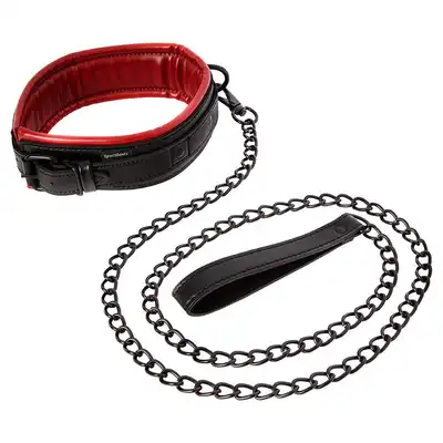 Sportsheets - Leash and Collar. Obroża i smycz z wegańskiej skóry. Niesamowity design! 