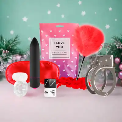 LoveBoxxx - Love You. Idealny zestaw na prezent dla Niego lub dla Niej. Kostka, kajdanki, piórko, ring i wiele innych! 